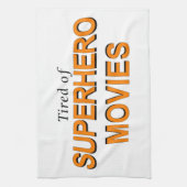 スーパーヒーロー映画にうんざりしている キッチンタオル (縦)
