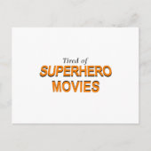 スーパーヒーロー映画にうんざりしている ポストカード (正面)