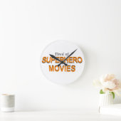 スーパーヒーロー映画にうんざりしている ラウンド壁時計 (ホーム)