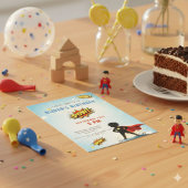 スーパーヒーロー漫画の少年誕生日パーティー 招待状
