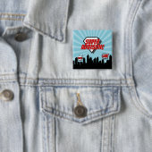 スーパーヒーロー漫画の誕生日パーティーボタン 缶バッジ (インサイチュ)