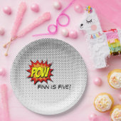 スーパーヒーロー漫画をテーマにした紙プレート- Pow ペーパープレート (パーティー)