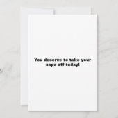 スーパーヒーロー漫画をテーマにした誕生日 招待状 (裏面)