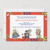 スーパーヒーロー漫画アクションヒーローボーイinケープ 招待状 (正面)