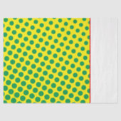 スーパーヒーロー漫画グリーンイエロードットおもしろい子供 薄葉紙 (正面)