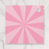 スーパーヒーロー漫画スタイルガール誕生日ピンク フェイバータグ (裏面)