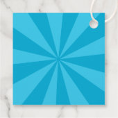 スーパーヒーロー漫画スタイルボーイ誕生日ブルー フェイバータグ (裏面)