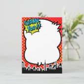 スーパーヒーロー漫画ストリップサンキューノート サンキューカード (スタンド正面)