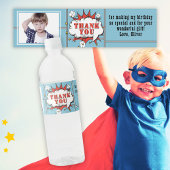 スーパーヒーロー漫画スピーチクラウドフォト誕生日 ペットボトルラベル