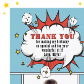 スーパーヒーロー漫画スピーチバブルサンキューフォト ポストカード