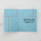 スーパーヒーロー漫画スピーチバブルボーイハッピーバースデー カード (内部)