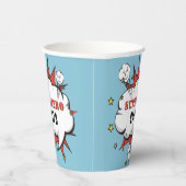 スーパーヒーロー漫画スピーチバブルボーイバースデーパーティー 紙コップ (右)