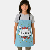 スーパーヒーロー漫画スピーチバブルボーイ名 エプロン (インサイチュ)