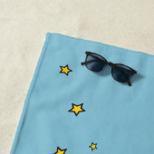 スーパーヒーロー漫画スピーチバブルボーイ名 ビーチタオル (インサイチュ)