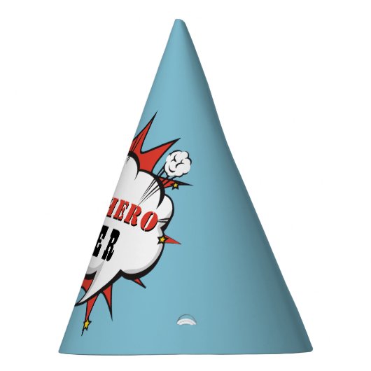 スーパーヒーロー漫画スピーチバブルボーイ誕生日 パーティーハット (右)