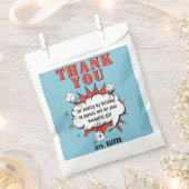 スーパーヒーロー漫画スピーチバブル誕生日ありがとう フェイバーバッグ (クリップ留めされた状態)