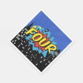 スーパーヒーロー漫画スピーチバブル4th誕生日パーティー スタンダードランチョンナプキン (角)