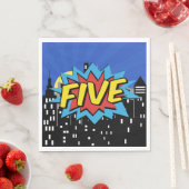 スーパーヒーロー漫画スピーチバブル5thバースデーパーティー スタンダードランチョンナプキン (インサイチュ)