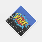 スーパーヒーロー漫画スピーチバブル5thバースデーパーティー スタンダードランチョンナプキン (角)