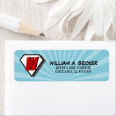 スーパーヒーロー漫画バースデーパーティー住所 シール (インサイチュ)