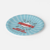 スーパーヒーロー漫画バースデーパーティ紙プレート ペーパープレート (アングル)