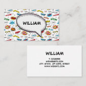 スーパーヒーロー漫画パターン 名刺 (正面/裏面)