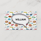 スーパーヒーロー漫画パターン 名刺 (正面)