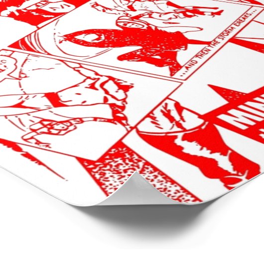 スーパーヒーロー漫画ブックカバーレトロヴィンテージボリューム01 ポスター (角)