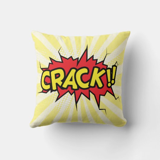 スーパーヒーロー漫画ブッククラックマンガ クッション (裏面)