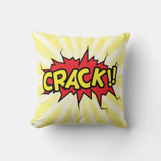 スーパーヒーロー漫画ブッククラックマンガ クッション (正面)