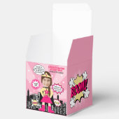 スーパーヒーロー漫画ブックスタイルガール誕生日写真 フェイバーボックス (オープン)