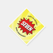 スーパーヒーロー漫画ブックニーエイジ誕生日 スタンダードカクテルナプキン (角)