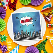 スーパーヒーロー漫画ブックニーエイジ誕生日 スタンダードカクテルナプキン