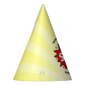 スーパーヒーロー漫画ブックニーエイジ誕生日 パーティーハット (左)