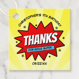 スーパーヒーロー漫画ブックニーエイジ誕生日 フェイバータグ