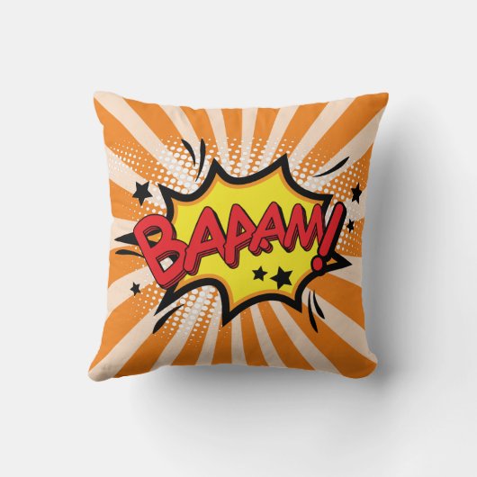 スーパーヒーロー漫画ブックバム漫画 クッション (裏面)