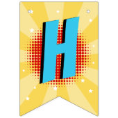 スーパーヒーロー漫画ブックボーイ誕生日ブルーレッドイエロー バンティングフラッグ (第2の旗)