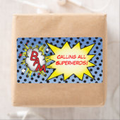 スーパーヒーロー漫画ブックラベル ラベル (インサイチュ)