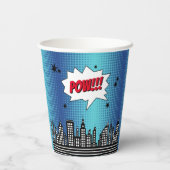 スーパーヒーロー漫画ブック任意の年齢誕生日紙カップ 紙コップ (裏面)