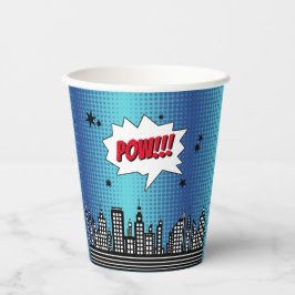 スーパーヒーロー漫画ブック任意の年齢誕生日紙カップ 紙コップ