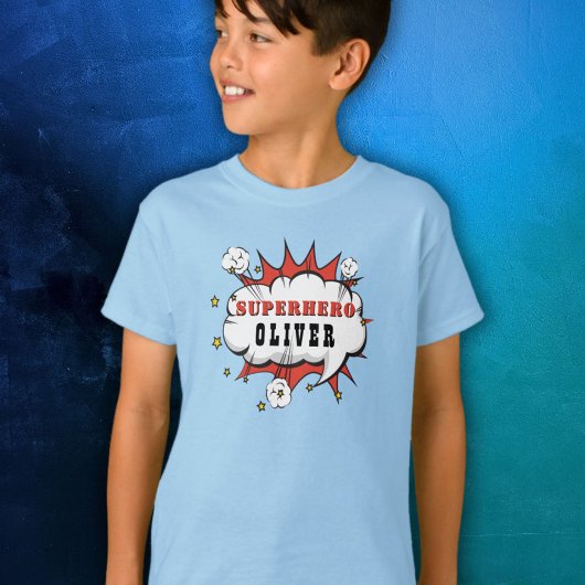 スーパーヒーロー漫画ボーイバースデーパーティーオブオナー Tシャツ