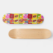 スーパーヒーロー漫画ポップ・アートのアート背景 スケートボード (横)