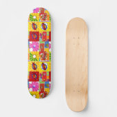 スーパーヒーロー漫画ポップ・アートのアート背景 スケートボード (正面)