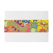 スーパーヒーロー漫画結婚ブック 招待状ベリーバンド (裏面例)