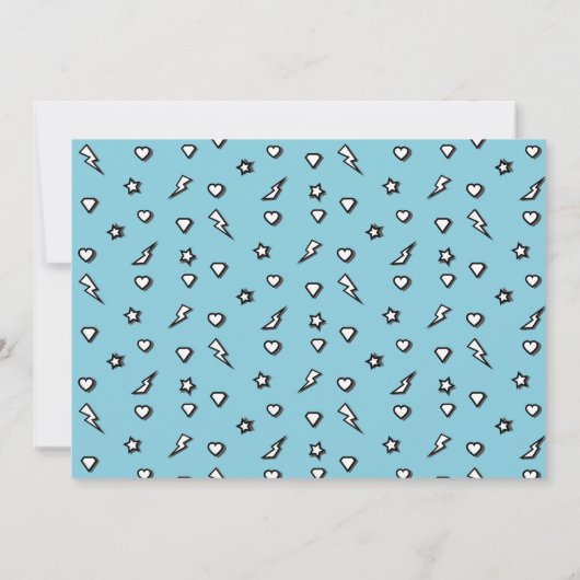 スーパーヒーロー漫画誕生日パーティフォト招待状 招待状 (裏面)