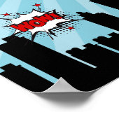 スーパーヒーロー漫画誕生日パーティーポスター ポスター (角)