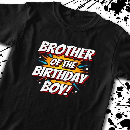 スーパーヒーロー漫画誕生日 – ブラザー誕生日ボーイ Tシャツ