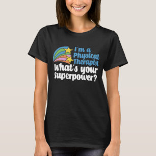 スーパーヒーロー物理セラピストカワイトPTスター Tシャツ