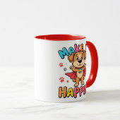 スーパーヒーロー犬のマグカップを起こす マグカップ (正面右)