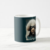 スーパーヒーロー犬の格好をしたプードル コーヒーマグカップ (正面右)